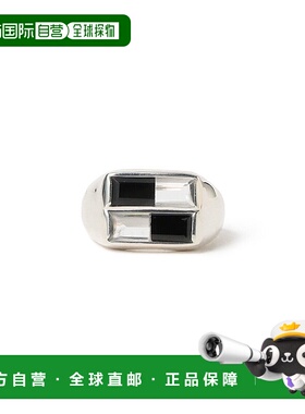 1h可退 日本直邮FIBULA 女士 天然石叠层双环戒指 简约设计 64423