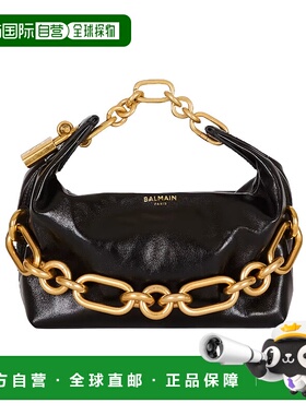 香港直邮BALMAIN 女士手提包 FN0AD001LMTE0PA AW2025 黑色 迷你