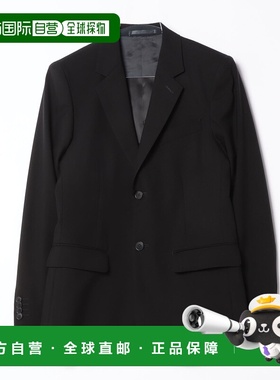 1h可退 日本直邮agnes b. 男士经典黑色毛料夹克 X725UW02000羊毛