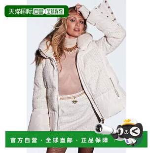 自营Nicole Benisti 女士 Kensington 粗花呢羽绒夹克 - 象牙色