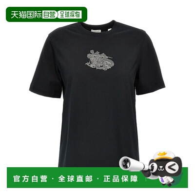 香港直邮BURBERRY 女士T恤 8097924COAL AW2024 黑色 Logo print