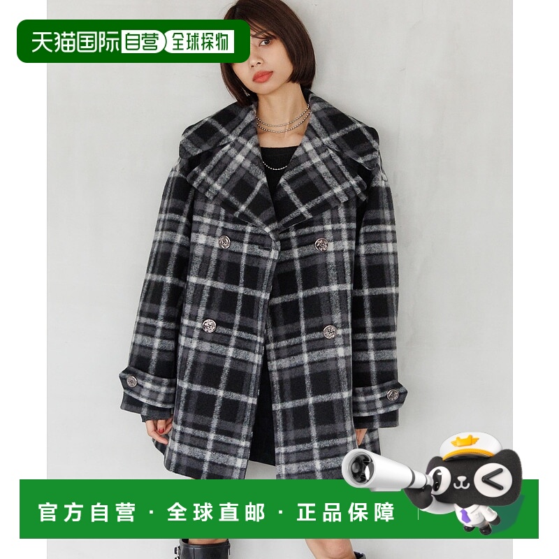 1h可退 日本直邮PAGEBOY 女装 宽松A字型 中长款外套 大翻领设计