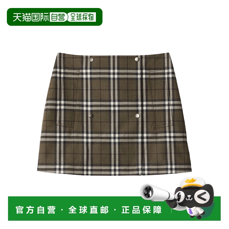1h可退 香港直邮BURBERRY 女士半身裙 8110911X AW2025 花色羊毛