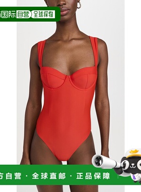 1h可退 香港直邮Simkhai 女士 Kyle 连身紧身胸衣 red红色 舒适时