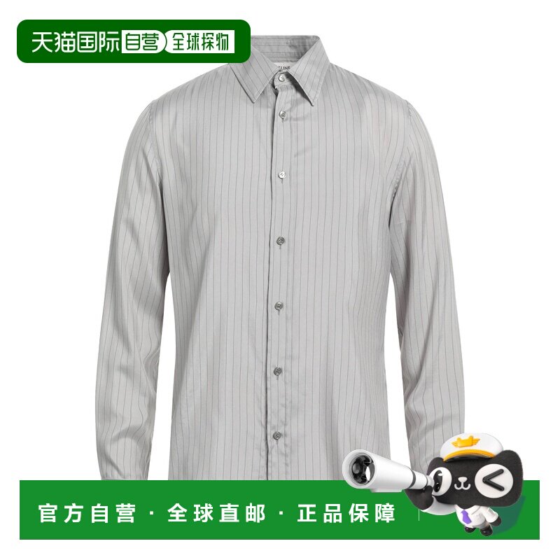 香港直邮Celine 思琳 男士 条纹衬衫 grey灰色 舒适时尚
