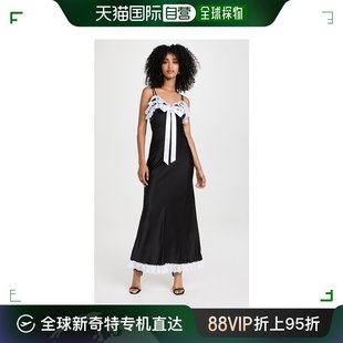 香港直邮潮奢 黑色吊带连衣裙 女士Bias RODARTE