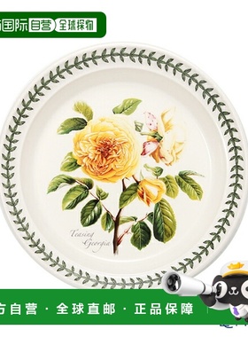 日本直邮Portmerrion 植物玫瑰盘21.5 厘米Teasing Georgia盘子餐