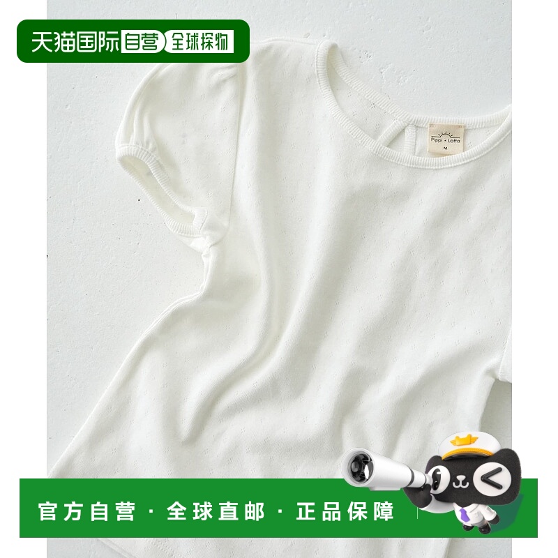 1h可退 日本直邮Pippi+Lotta 儿童Eyelet puff短袖T恤 DKA5EPT