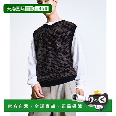 日本直邮SHIPS 几何提花针织背心 [SH8611EM004002]内搭短袖