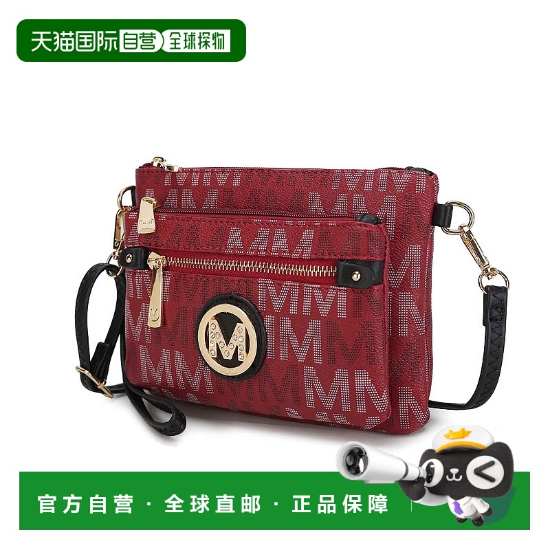 自营mia k collection米娅K Camren M签名斜挎包-酒红色 美国奥莱