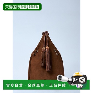 1h可退 香港直邮Miu Miu 缪缪 女士 流苏绒面革手提包 5BA2952CSS