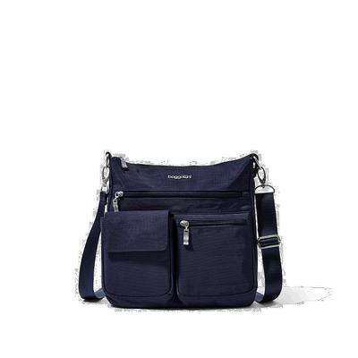 自营 baggallini 女式 Modern Everywhere 纤薄斜挎包带 RFID 腕