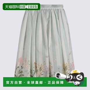 绿色 香港直邮FENDI JFE170ATS5F1SA1 印花半身裙 女童半身裙