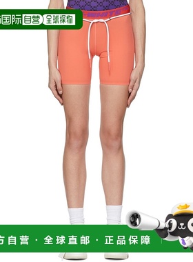 1h可退 香港直邮潮奢 off-white 女士 橙色尼龙运动短裤 OWVH025S