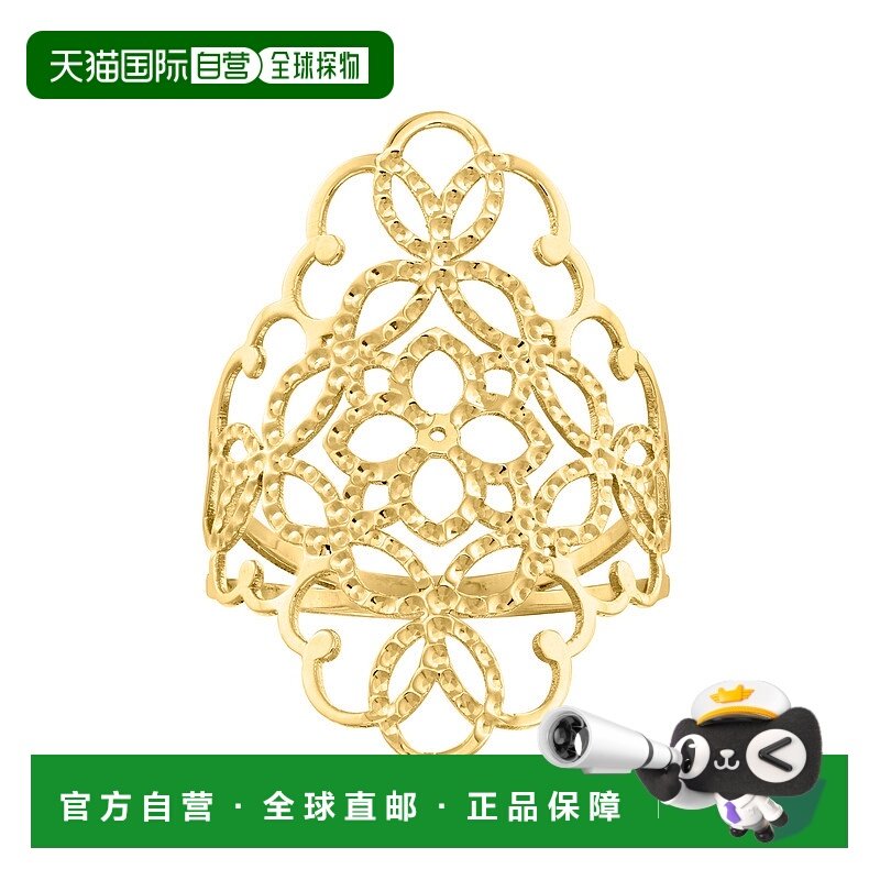 自营 Ross-Simons 意大利 14kt 黄金花丝戒指 - 黄色 美国奥莱直