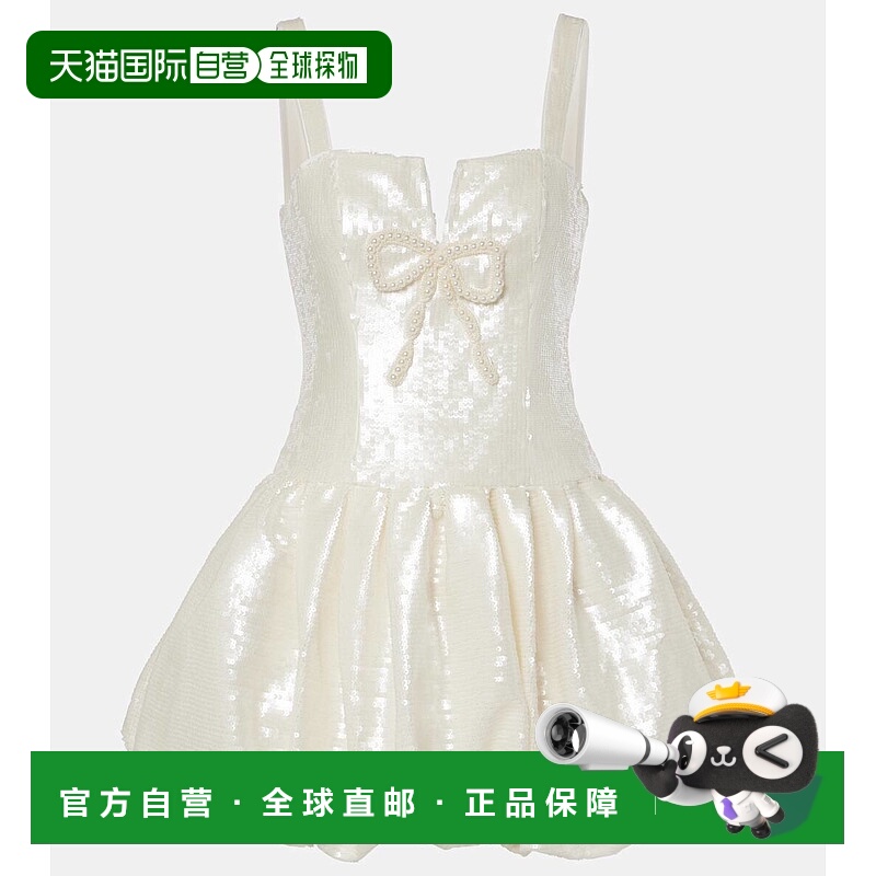 1h可退 香港直邮Self-Portrait 女士 Bridal 蝴蝶结装饰珠片迷你