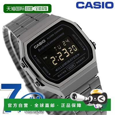 日本直邮卡西欧CASIO A168WGG-1B复古Chipkashi男士手表品牌卡西