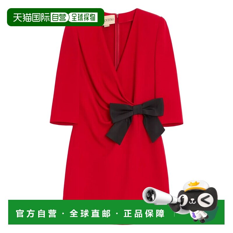 1h可退 香港直邮VALENTINO 女士连衣裙 7B0VAGG71MM9QK CO 红色 V
