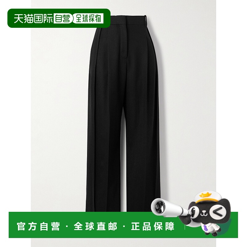 1h可退 香港直邮潮奢 Lanvin 朗雯 女士 褶裥羊毛锥形长裤 RWTR00