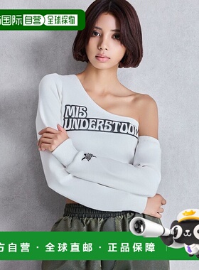 1h可退 日本直邮GYDA 女装 MISUNDERSTOOD联名单肩短款上衣 显瘦