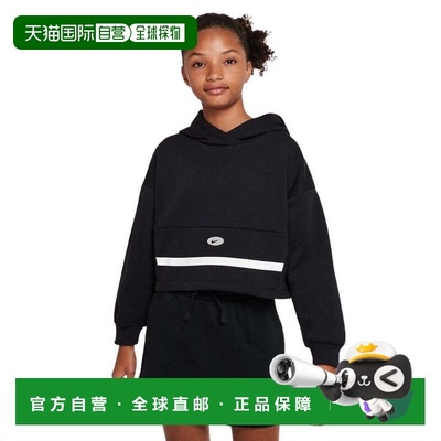 自营Nike NSW Icon Novelty DV3219-010 Hoodie Girls Black Flee