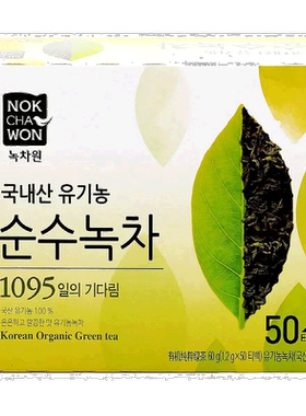韩国直邮NOKCHAWON 绿茶园有机农绿茶50袋4盒嘉尔同款冲泡