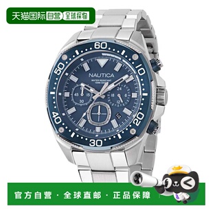 自营Nautica Nct Blue Sail Chronograph Stainless Steel Watch