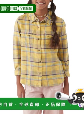 自营Girls O'Neill Lonnie Flannel Shirt Yellow Cotton Plaid B