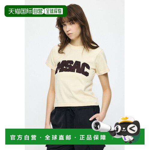 日本直邮MOUSSY 女装 蕾丝logo印花T恤 010JS4902521
