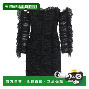 1h可退 香港直邮Blumarine 蓝色情人 女士 短款连衣裙 black黑色