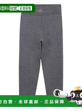 香港直邮CHLOÉ 女童长裤 C20627A46 AW2025 灰色 罗纹针织长裤