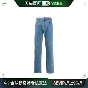 A85188 香港直邮VERSACE 蓝色刺绣直筒牛仔裤 A8002 男士 A232904