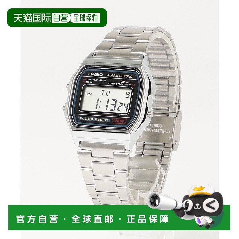 1h可退 日本直邮卡西欧 男士 简约经典款金属表带腕表 黑色百搭 6