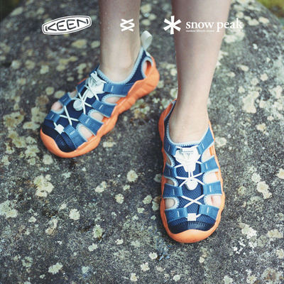 日潮跑腿KEEN科恩Snow Peak联名HYPERPORT H2儿童户外透气溯溪鞋
