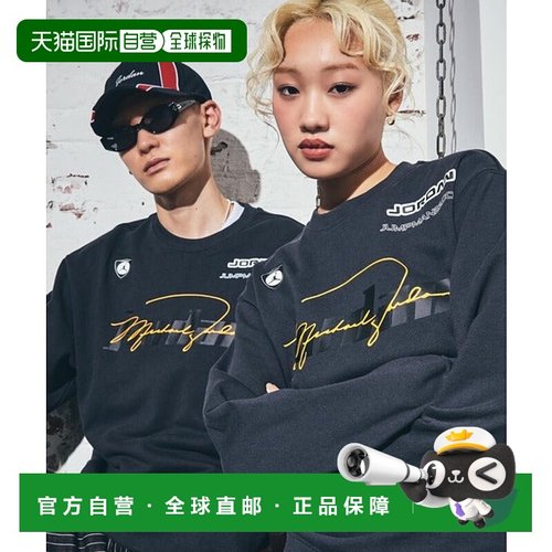 日本直邮Jordan 男士抓绒圆领套头卫衣 [97941741] 黑色