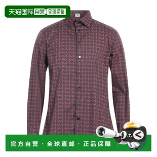 1h可退 香港直邮Etro 艾特罗 男士 花纹衬衫 orange橙色 舒适时尚
