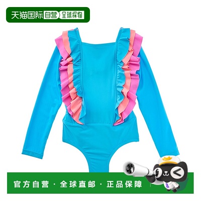 自营 beach lingo海滩Lingo Ruffle Rash套装-蓝色 美国奥莱直发