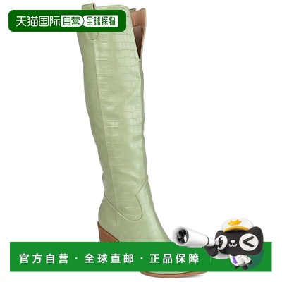 自营 Journee Collection 女式 Tru 舒适泡沫宽小腿 Therese - 绿