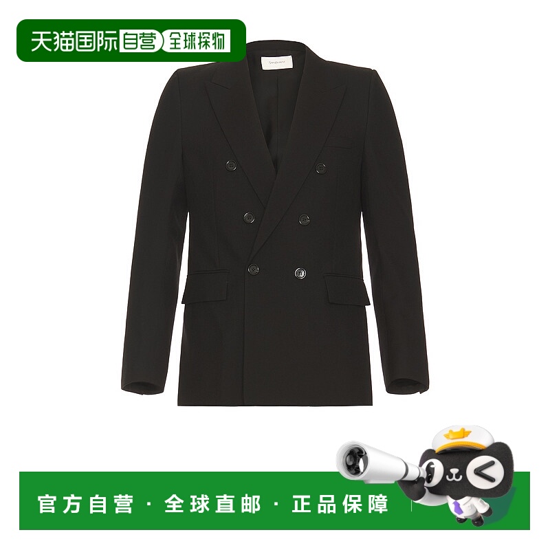 1h可退 香港直邮潮奢 Saint Laurent 圣罗兰 男士 羊毛华达呢西装