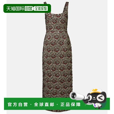 1h可退 香港直邮Simkhai 女士 Ravenna 提花中长连衣裙 colorful