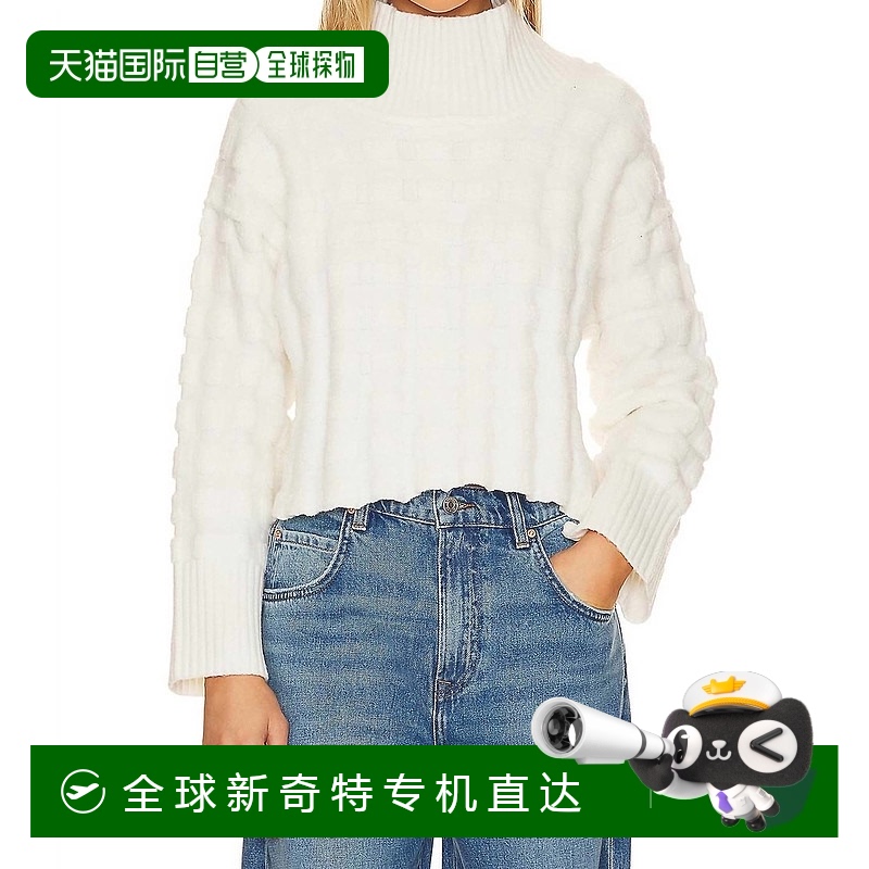自营 free peopleSoul Searcher Moc 象牙色毛衣 - 象牙色 美国奥