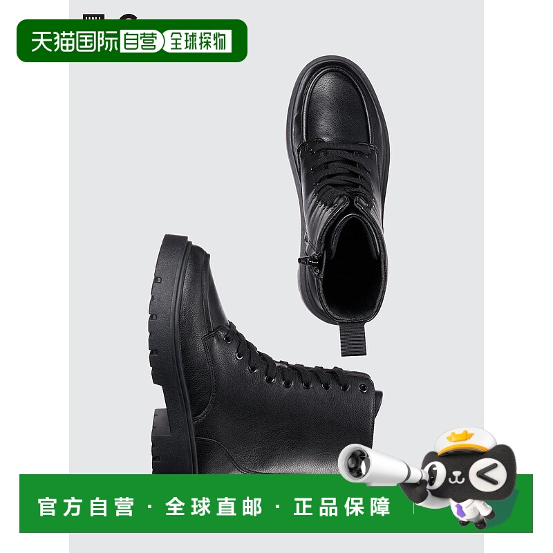 日本直邮Uniqlo 无 系带短靴 479252优衣库厚底鞋