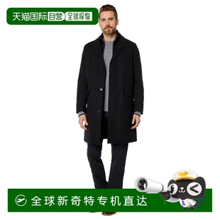 美国直邮 Haan Cole 毛呢大衣 39英寸经典 羊毛斜纹布带围兜男装