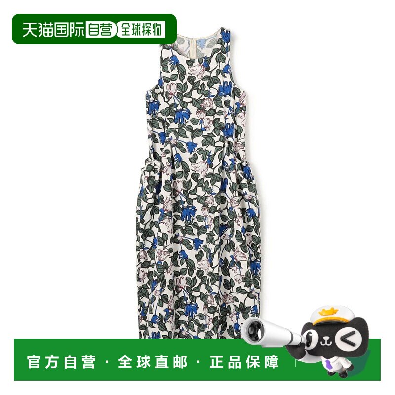 日本直邮MACPHEE 女士 美式泡泡袖植物印花连衣裙【付后1h可退】