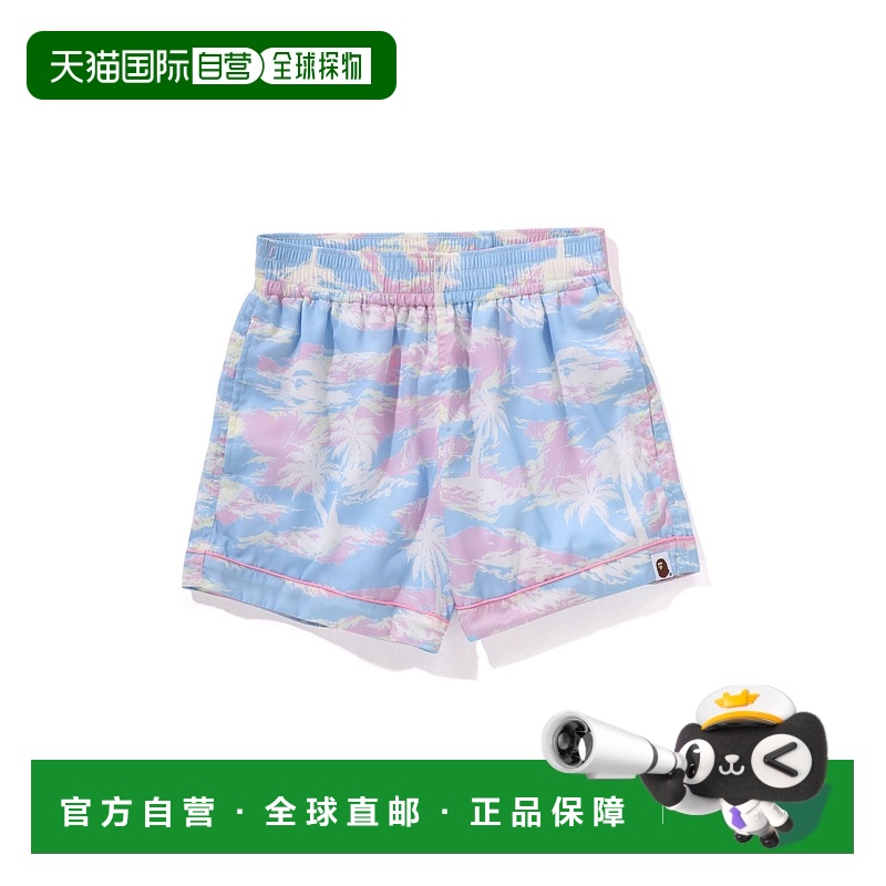 1h可退 日本直邮A BATHING APE 女士PALM TREE CAMO图案短裤 1L30