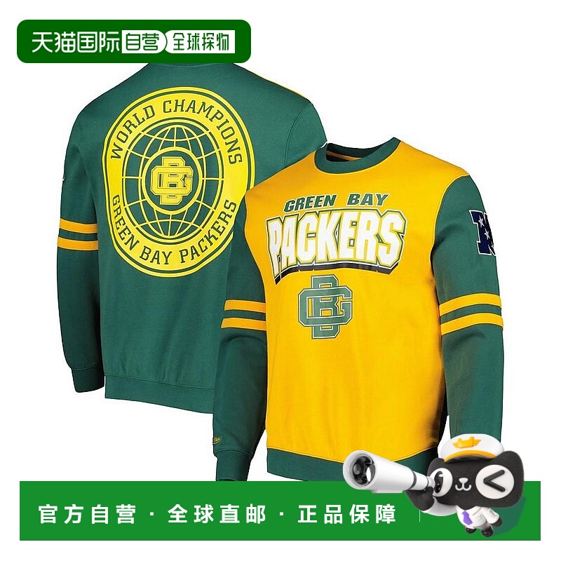 1h可退 【美国直邮】Mitchell Ness 男士金色绿湾包装工队全覆盖2