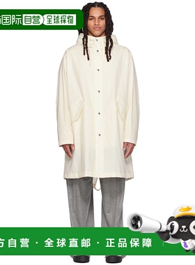 香港直邮Jil Sander 吉尔 桑达 男士 白色连帽大衣 J23AA0008J450