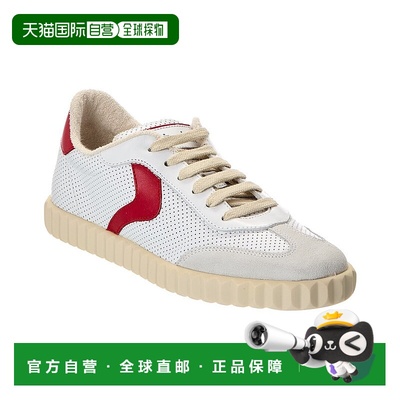 自营VOILE BLANCHE Ines网眼皮革运动鞋-白色 美国奥莱直发厚底