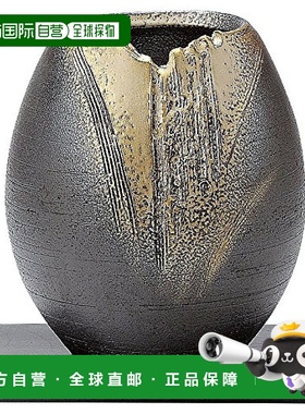 【日本直邮】Marui Seito 信楽燒 蓮花瓶 花插 瓷器 大型 茶色