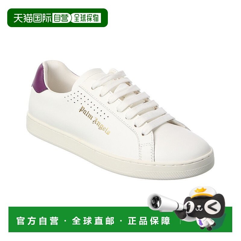 自营Palm Angels New Tennis Leather Sneaker - white 美国奥莱